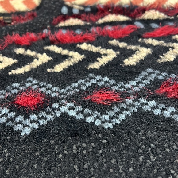 NWT FRYE XL boho funky cropped knit sweater with gorgeous accents! - Picture 7 of 13